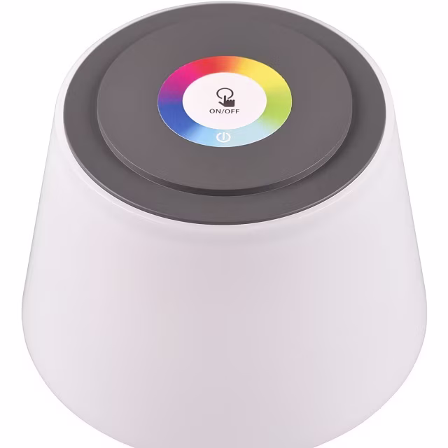 Antracietkleurige dimbare LED tafellamp zonder fitting met RGBW verlichting en oplaadbare batterij
