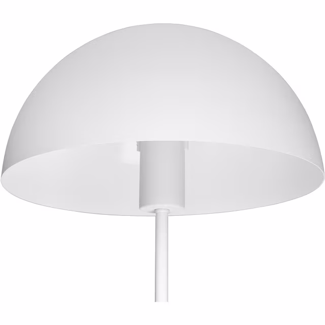 Ronde mat witte LED tafellamp van metaal met E27 fitting en diameter van 30 cm Ronde mat witte LED tafellamp van metaal met E27 fitting en diameter van 30 cm