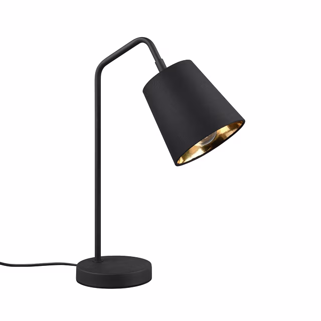 Mat zwarte verstelbare metalen LED tafellamp met E27 fitting tot 40W Mat zwarte verstelbare metalen LED tafellamp met E27 fitting tot 40W