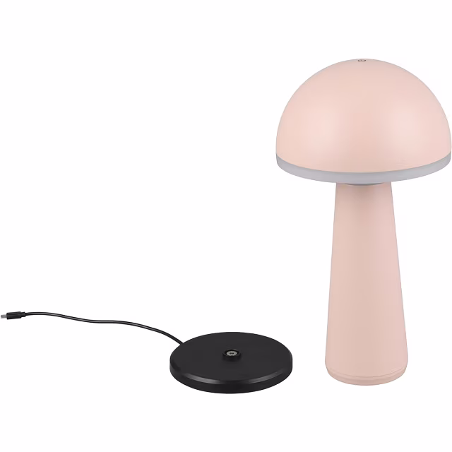 Taupe LED tafellamp van gegoten aluminium met aanpasbare kleur en oplaadbare batterij, 2 watt krachtig Taupe LED tafellamp van gegoten aluminium met aanpasbare kleur en oplaadbare batterij, 2 watt krachtig