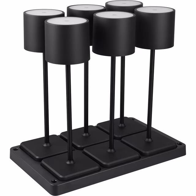 HLW LED LED Tafellamp - Trion Andez - 1.5W - 6 Lichtpunten - Aanpasbare kleur - Oplaadbare batterijen - Mat Zwart - Kunststof HLW LED LED Tafellamp - Trion Andez - 1.5W - 6 Lichtpunten - Aanpasbare kleur - Oplaadbare batterijen - Mat Zwart - Kunststof