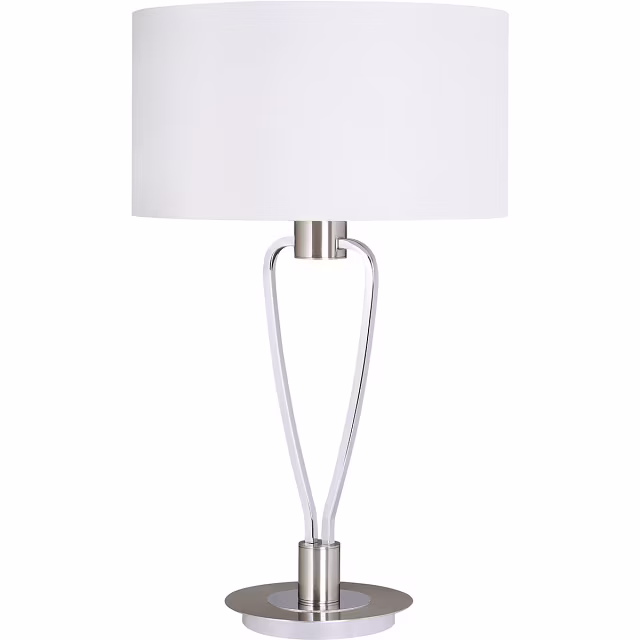 LED Tafellamp - Tafelverlichting - Trion Hilton - E27 Fitting - Rond - Mat Nikkel - Aluminium Verlichting per ruimte LED Tafellamp - Tafelverlichting - Trion Hilton - E27 Fitting - Rond - Mat Nikkel - Aluminium Verlichting per ruimte