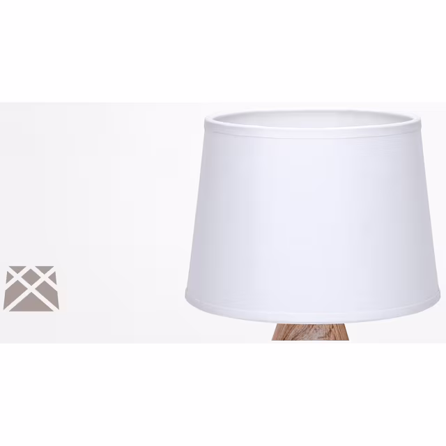 HLW LED Stylish LED Table Lamp - Matte Brown Plastic - E14 Fitting - Fabric Shade & Round HLW LED Stylish LED Table Lamp - Matte Brown Plastic - E14 Fitting - Fabric Shade & Round