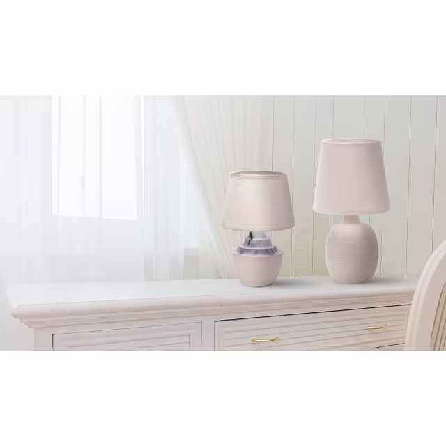 HLW LED LED Tafellamp Aigi Atar - Mat Grijs Rond Keramiek - E14 Fitting - Sfeervolle Tafelverlichting HLW LED LED Tafellamp Aigi Atar - Mat Grijs Rond Keramiek - E14 Fitting - Sfeervolle Tafelverlichting