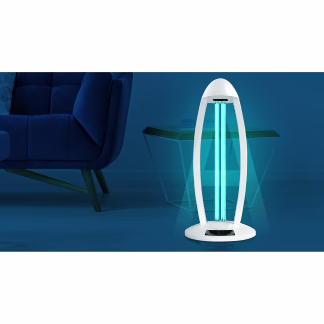 HLW LED UV-C LED Tafellamp 38W met Timer en Afstandsbediening - Witte 360º Desinfectie HLW LED UV-C LED Tafellamp 38W met Timer en Afstandsbediening - Witte 360º Desinfectie