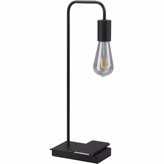 HLW LED LED Table Lamp - Table Lighting - Trion Milaya - E27 Fitting - Rectangular - Matte Black - Aluminum HLW LED LED Table Lamp - Table Lighting - Trion Milaya - E27 Fitting - Rectangular - Matte Black - Aluminum