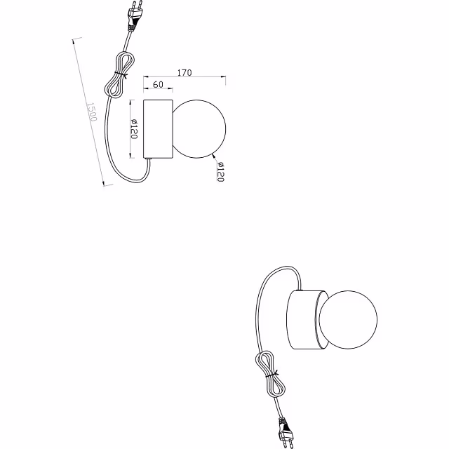 HLW LED LED Tafellamp - Trion Stenu - E14 Fitting - 1 lichtpunt - Max 25W - Groen - Metaal