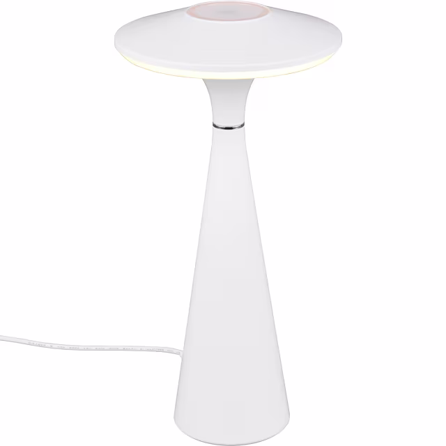 HLW LED LED Table Lamp - Trion Rezo - 2W - Adjustable Color - Rechargeable Batteries - Matte White - Plastic HLW LED LED Table Lamp - Trion Rezo - 2W - Adjustable Color - Rechargeable Batteries - Matte White - Plastic