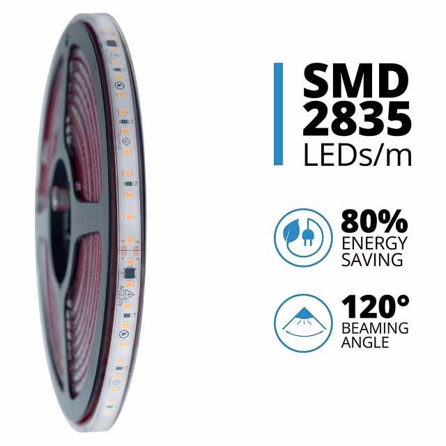 Velvalux Dimbare LED Strip 5 Meter - Warm Wit 3000K - Waterdicht IP67 Velvalux Dimbare LED Strip 5 Meter - Warm Wit 3000K - Waterdicht IP67