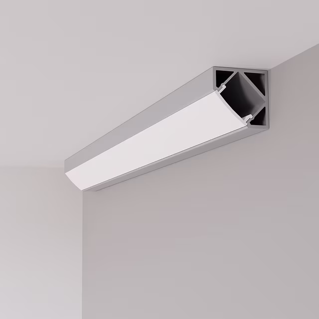 Zwarte LED strip 1000 mm lang 18,5 mm breed met verstelbare beam angle in aluminium profiel Zwarte LED strip 1000 mm lang 18,5 mm breed met verstelbare beam angle in aluminium profiel