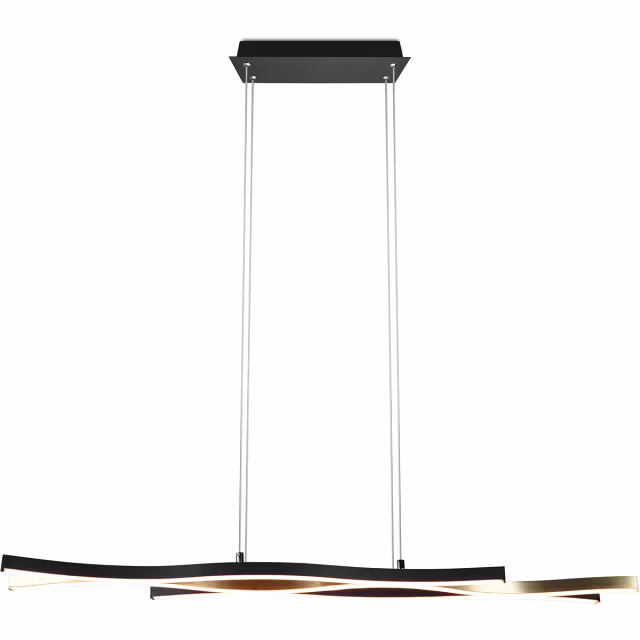 HLW LED Dimbare Gouden LED Hanglamp 35W - Metalen LED Lamp Trion Laz met Aanpasbare Kleur