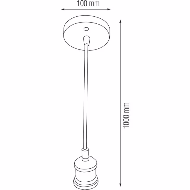 Ronde industriële zwarte LED hanglamp met E27 fitting en 60W vermogen Ronde industriële zwarte LED hanglamp met E27 fitting en 60W vermogen