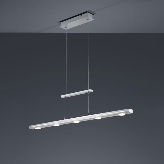 dimbare LED hanglamp in mat nikkel aluminium met modern design en 21W vermogen dimbare LED hanglamp in mat nikkel aluminium met modern design en 21W vermogen