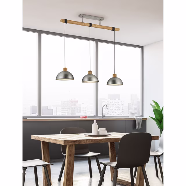 HLW LED LED Hanglamp Trion Delvira - 3-lichts Rond Antiek Nikkel Aluminium HLW LED LED Hanglamp Trion Delvira - 3-lichts Rond Antiek Nikkel Aluminium