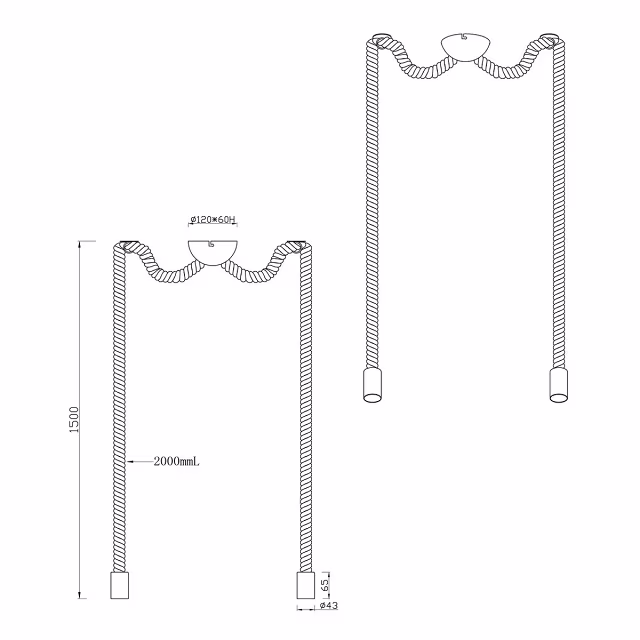 HLW LED Bronzen LED Hanglamp - Stijlvolle aluminium LED lamp met dubbele E27 fitting HLW LED Bronzen LED Hanglamp - Stijlvolle aluminium LED lamp met dubbele E27 fitting