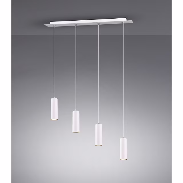 HLW LED LED Hanglamp Trion Mary - Witte LED Hanglamp met 4 GU10 lichtpunten, Mat Wit Aluminium HLW LED LED Hanglamp Trion Mary - Witte LED Hanglamp met 4 GU10 lichtpunten, Mat Wit Aluminium