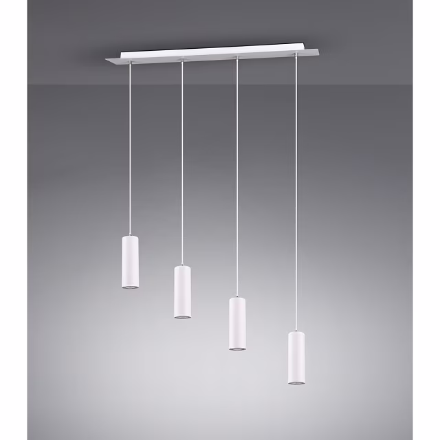 HLW LED LED Hanglamp Trion Mary - Witte LED Hanglamp met 4 GU10 lichtpunten, Mat Wit Aluminium HLW LED LED Hanglamp Trion Mary - Witte LED Hanglamp met 4 GU10 lichtpunten, Mat Wit Aluminium