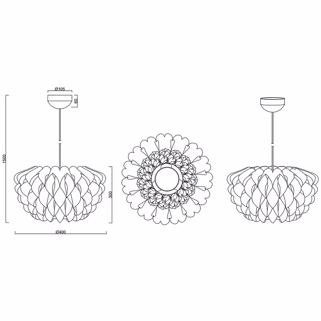 HLW LED Trion Talia Stoffen LED Hanglamp - Mat Wit, Rond, E27 Fitting, Modern Design HLW LED Trion Talia Stoffen LED Hanglamp - Mat Wit, Rond, E27 Fitting, Modern Design