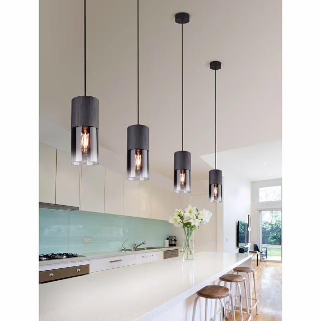 HLW LED LED Hanglamp Trion Borin - Mat Zwarte Aluminium LED Lamp met E27 Fitting HLW LED LED Hanglamp Trion Borin - Mat Zwarte Aluminium LED Lamp met E27 Fitting