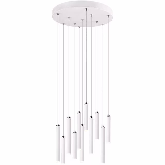 Dimbare LED Hanglamp 22W - Warm Wit - Mat Wit Aluminium Verlichting per ruimte Dimbare LED Hanglamp 22W - Warm Wit - Mat Wit Aluminium Verlichting per ruimte