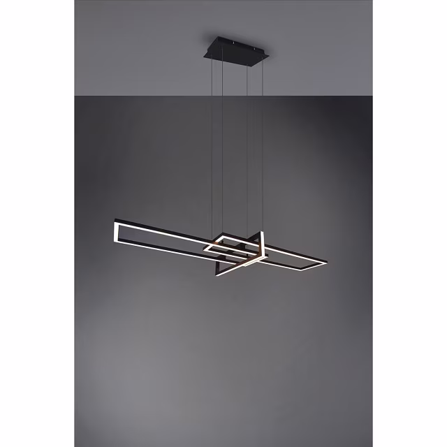 HLW LED Dimbare LED Hanglamp 34W - Mat Zwart of Wit - Warm Wit 3000K - Modern Design HLW LED Dimbare LED Hanglamp 34W - Mat Zwart of Wit - Warm Wit 3000K - Modern Design