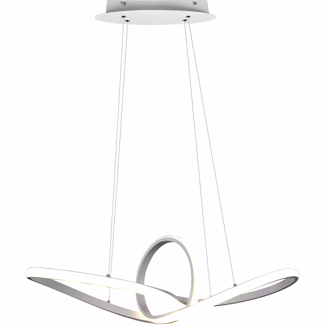 Moderne witte dimbare LED hanglamp 28W met neutraal wit licht voor sfeervolle verlichting Moderne witte dimbare LED hanglamp 28W met neutraal wit licht voor sfeervolle verlichting