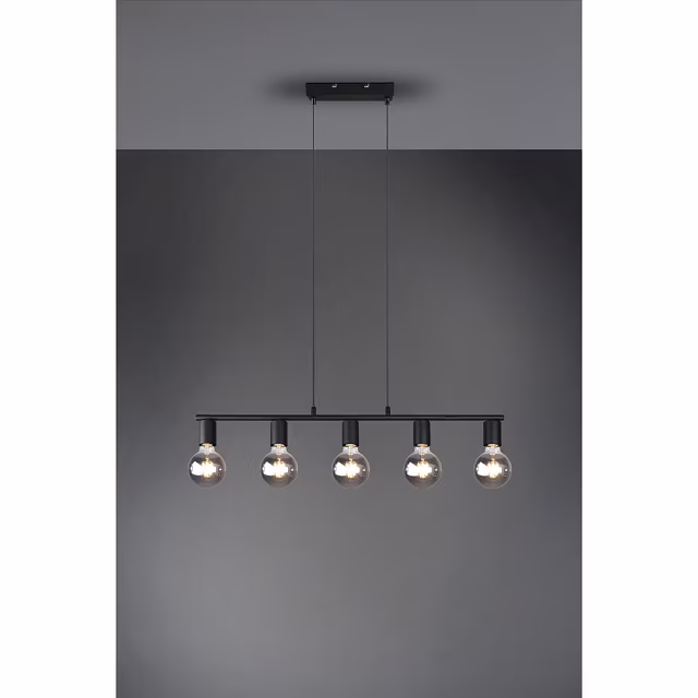 HLW LED Zwarte LED Hanglamp Trion Zuncka - 5-lichts, Rechthoekig, Mat Aluminium HLW LED Zwarte LED Hanglamp Trion Zuncka - 5-lichts, Rechthoekig, Mat Aluminium
