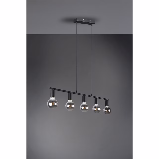 HLW LED Zwarte LED Hanglamp Trion Zuncka - 5-lichts, Rechthoekig, Mat Aluminium HLW LED Zwarte LED Hanglamp Trion Zuncka - 5-lichts, Rechthoekig, Mat Aluminium