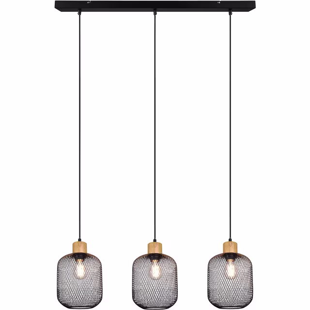 HLW LED Black LED Pendant Lamp Trion Kalim - 3 lights, E27 fitting, aluminum HLW LED Black LED Pendant Lamp Trion Kalim - 3 lights, E27 fitting, aluminum