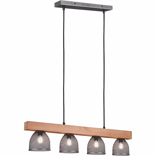 LED Hanglamp Trion Cinao - 4-lichts, Antiek Nikkel, E14 fitting Verlichting per ruimte