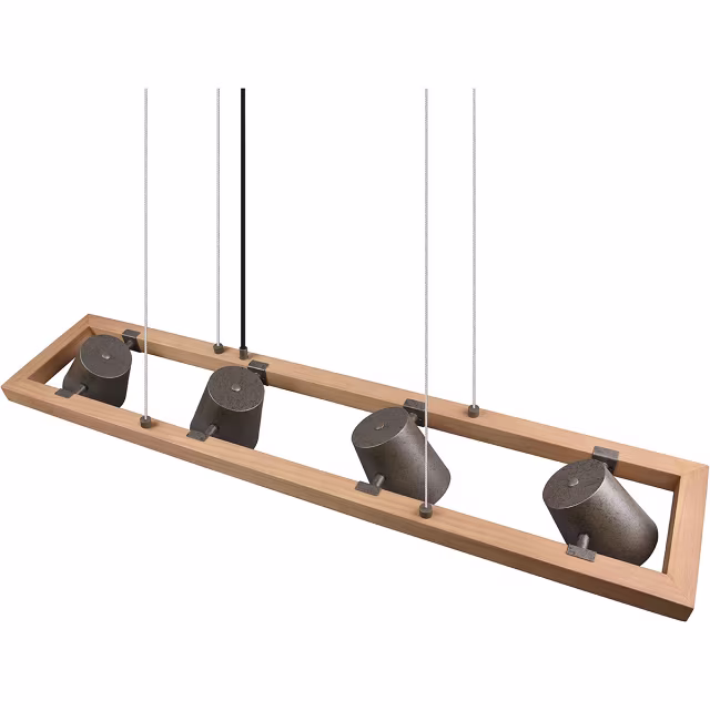 HLW LED LED Hanglamp Trion Bimm - 4 E14 lichtpunten, antiek nikkel & aluminium HLW LED LED Hanglamp Trion Bimm - 4 E14 lichtpunten, antiek nikkel & aluminium