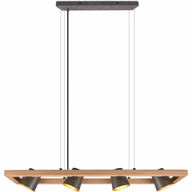 HLW LED LED Hanglamp Trion Bimm - 4 E14 lichtpunten, antiek nikkel & aluminium HLW LED LED Hanglamp Trion Bimm - 4 E14 lichtpunten, antiek nikkel & aluminium