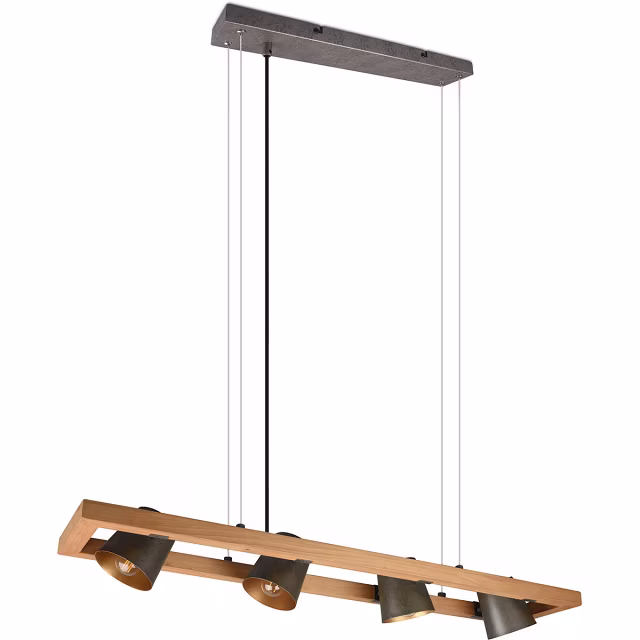 HLW LED LED Hanglamp Trion Bimm - 4 E14 lichtpunten, antiek nikkel & aluminium HLW LED LED Hanglamp Trion Bimm - 4 E14 lichtpunten, antiek nikkel & aluminium