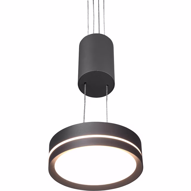Moderne antracietkleurige dimbare LED hanglamp met warm wit licht en 7.2W vermogen Moderne antracietkleurige dimbare LED hanglamp met warm wit licht en 7.2W vermogen