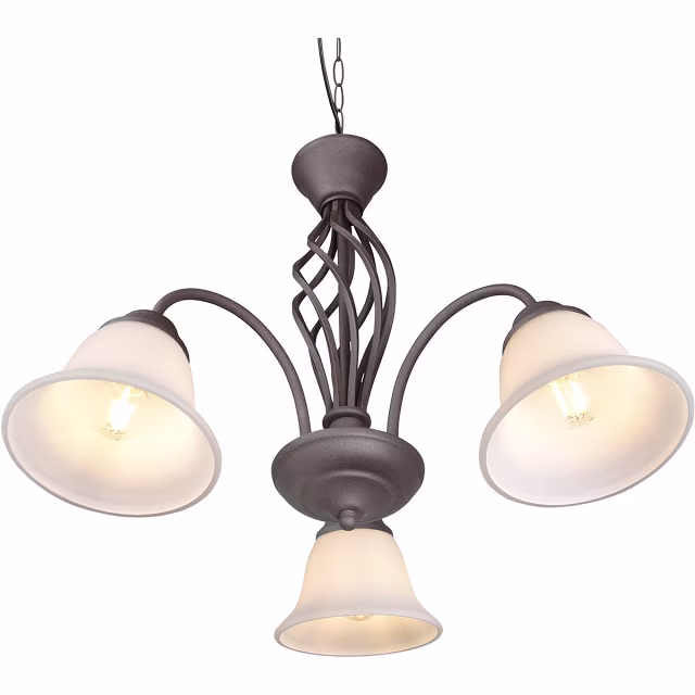 HLW LED LED Kroonluchter Trion Rustina - Roestkleurige 3-lichts armatuur met E14 fitting HLW LED LED Kroonluchter Trion Rustina - Roestkleurige 3-lichts armatuur met E14 fitting