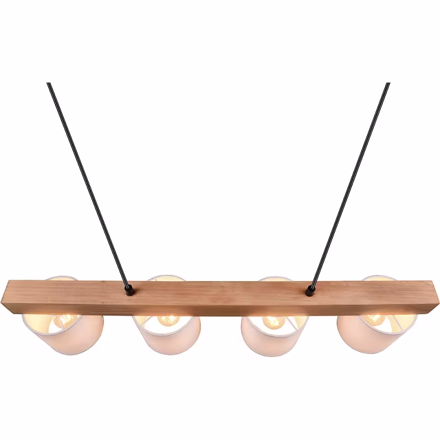 HLW LED Stijlvolle LED Hanglamp Hout & Witte LED Hanglamp - Trion Camo 4-lichts HLW LED Stijlvolle LED Hanglamp Hout & Witte LED Hanglamp - Trion Camo 4-lichts