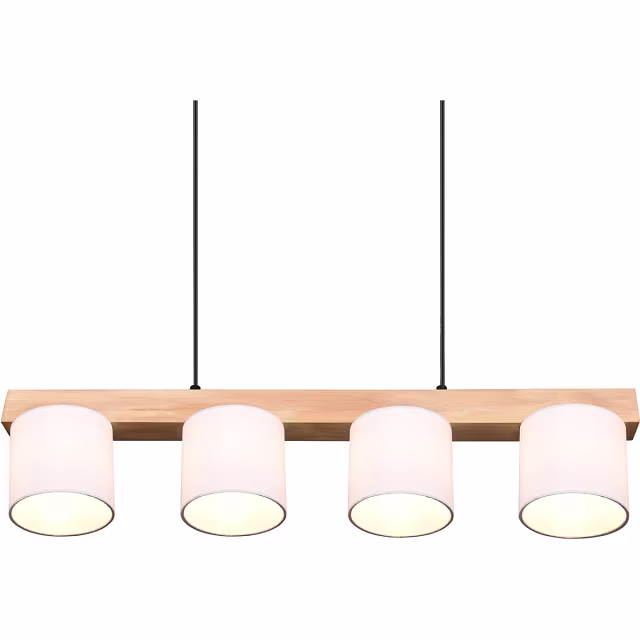 HLW LED Stijlvolle LED Hanglamp Hout & Witte LED Hanglamp - Trion Camo 4-lichts HLW LED Stijlvolle LED Hanglamp Hout & Witte LED Hanglamp - Trion Camo 4-lichts