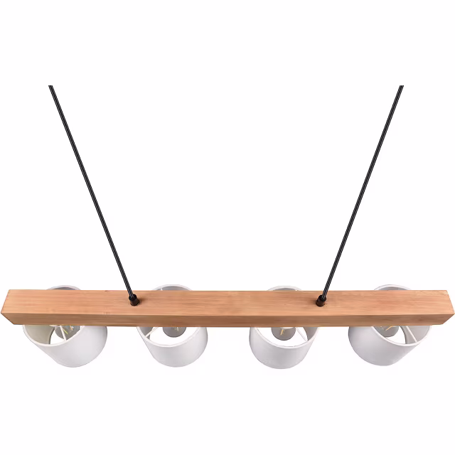 HLW LED Stijlvolle LED Hanglamp Hout & Witte LED Hanglamp - Trion Camo 4-lichts HLW LED Stijlvolle LED Hanglamp Hout & Witte LED Hanglamp - Trion Camo 4-lichts