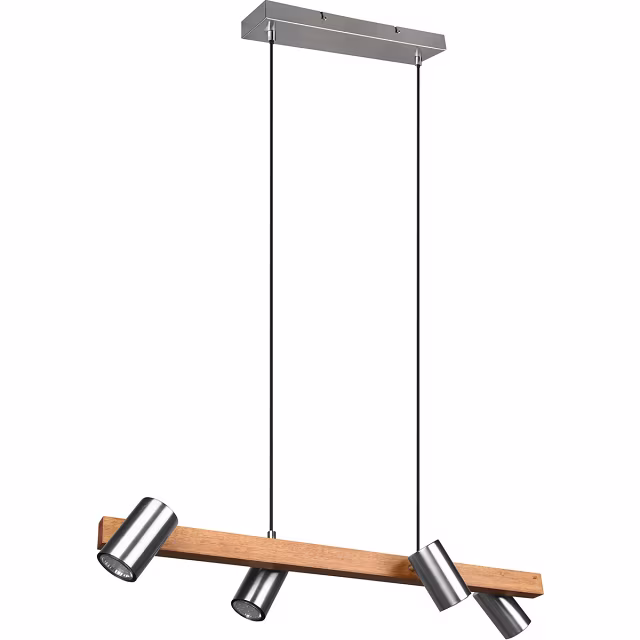 HLW LED LED Pendant Lamp Trion Milona - 4-light Round, Matte Brown/Nickel, Aluminum HLW LED LED Pendant Lamp Trion Milona - 4-light Round, Matte Brown/Nickel, Aluminum