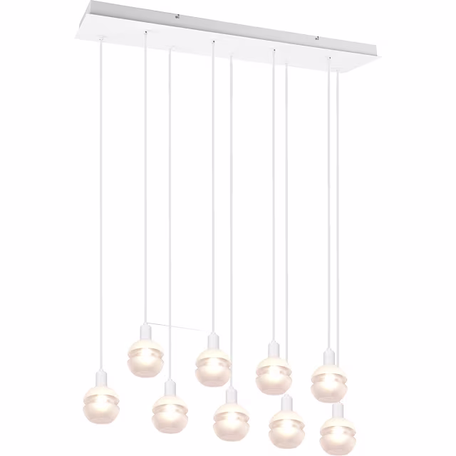 Witte LED Hanglamp - 9-Lichts Aluminium LED Lamp E14 Verlichting per ruimte Witte LED Hanglamp - 9-Lichts Aluminium LED Lamp E14 Verlichting per ruimte