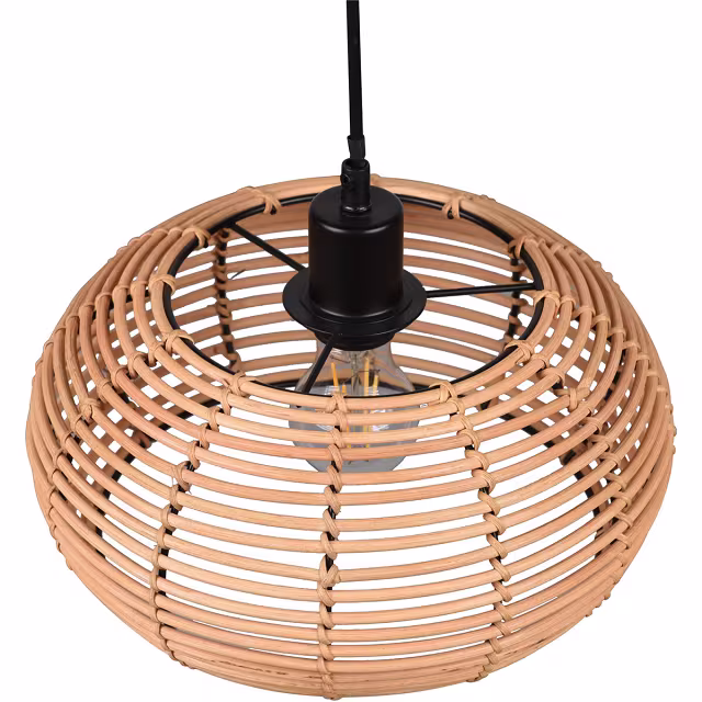 HLW LED Trion Irene LED Hanglamp Hout - E27 Fitting, 1-lichts, Bruin, Verstelbaar HLW LED Trion Irene LED Hanglamp Hout - E27 Fitting, 1-lichts, Bruin, Verstelbaar