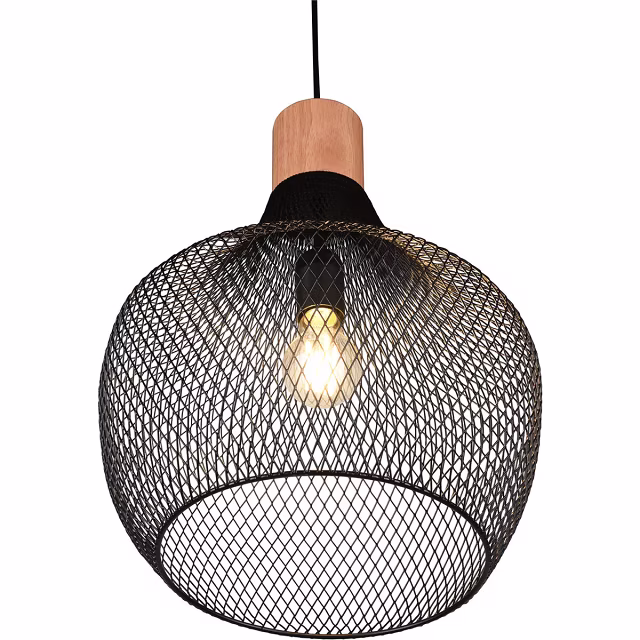 HLW LED Matte Black LED Pendant Lamp Trion Jenna XL - Aluminum, E27, Height Adjustable HLW LED Matte Black LED Pendant Lamp Trion Jenna XL - Aluminum, E27, Height Adjustable