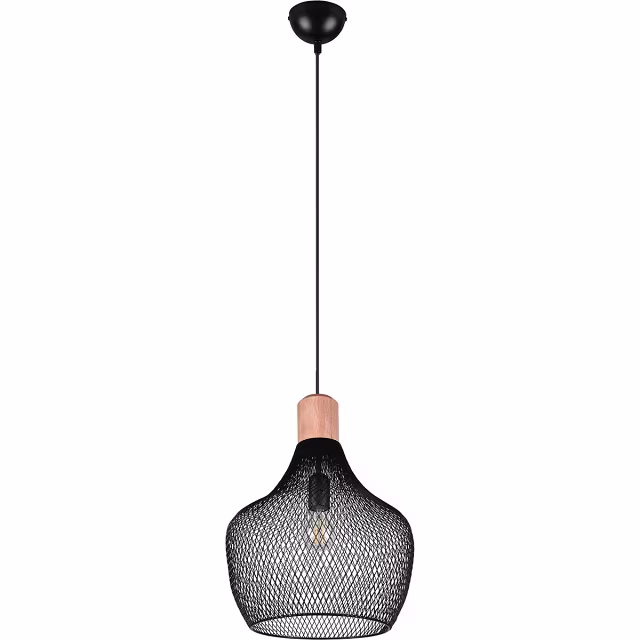 HLW LED Matte Black LED Pendant Lamp Trion Jenna XL - Aluminum, E27, Height Adjustable HLW LED Matte Black LED Pendant Lamp Trion Jenna XL - Aluminum, E27, Height Adjustable