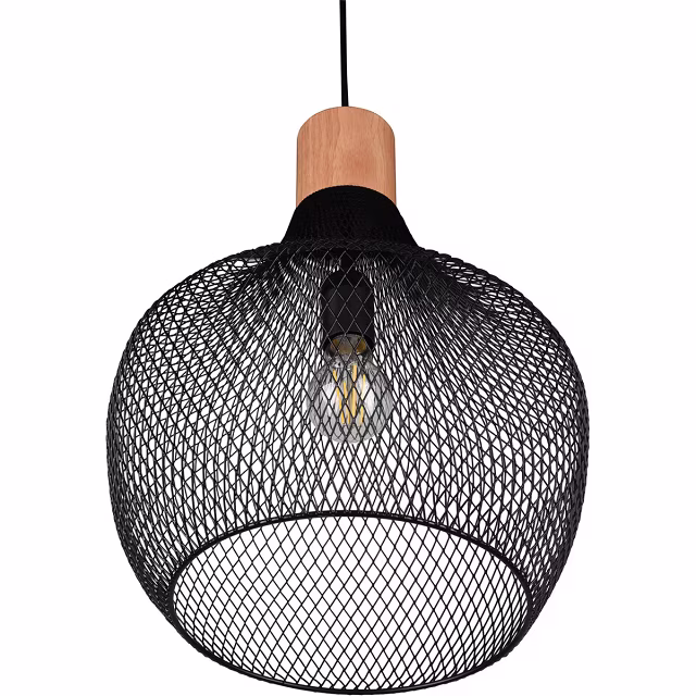 HLW LED Matte Black LED Pendant Lamp Trion Jenna XL - Aluminum, E27, Height Adjustable HLW LED Matte Black LED Pendant Lamp Trion Jenna XL - Aluminum, E27, Height Adjustable