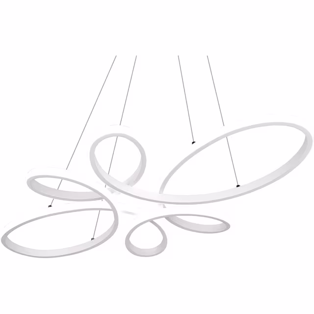 HLW LED Stijlvolle Dimbare LED Hanglamp 32W - Mat Wit Metaal, Neutraal Wit Licht HLW LED Stijlvolle Dimbare LED Hanglamp 32W - Mat Wit Metaal, Neutraal Wit Licht