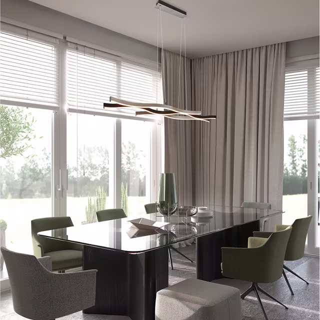 Moderne aluminium LED hanglamp met 35W vermogen en dimbare functie in metalen design Moderne aluminium LED hanglamp met 35W vermogen en dimbare functie in metalen design