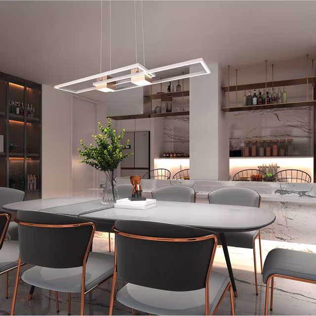 moderne dimbare LED hanglamp van aluminium in koffie kleur met 37 watt vermogen moderne dimbare LED hanglamp van aluminium in koffie kleur met 37 watt vermogen