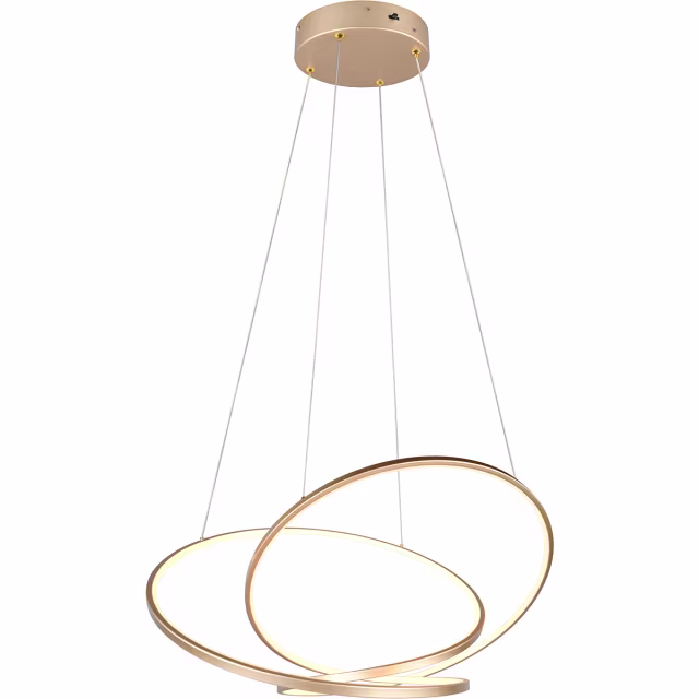 Dimbare Gouden LED Hanglamp 52W - Metalen Modern Design Verlichting per ruimte Dimbare Gouden LED Hanglamp 52W - Metalen Modern Design Verlichting per ruimte