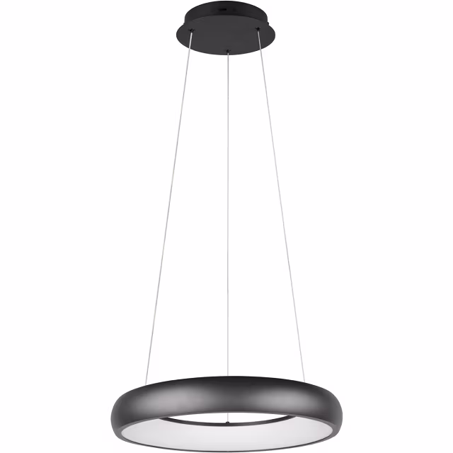 HLW LED Trion Kardo 29W Dimbare Zwarte Metalen LED Hanglamp met Aanpasbare Kleur HLW LED Trion Kardo 29W Dimbare Zwarte Metalen LED Hanglamp met Aanpasbare Kleur