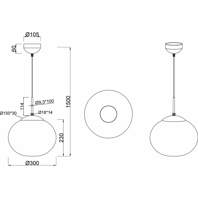 HLW LED Stylish Black LED Pendant Lamp - Metal LED Pendant Lamp Trion Ferdi with E27 HLW LED Stylish Black LED Pendant Lamp - Metal LED Pendant Lamp Trion Ferdi with E27